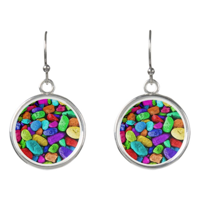 Colorful Rocks Earrings (Front)