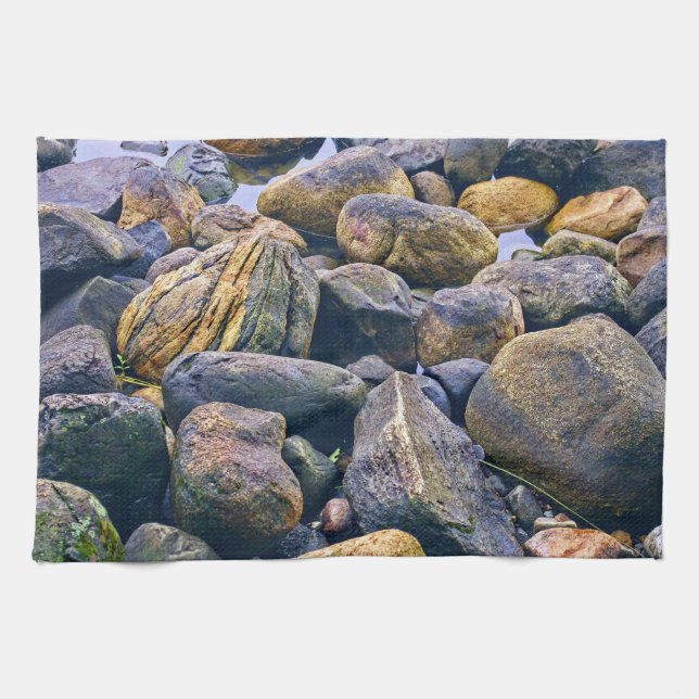 Colorful rocks    kitchen towel (Horizontal)