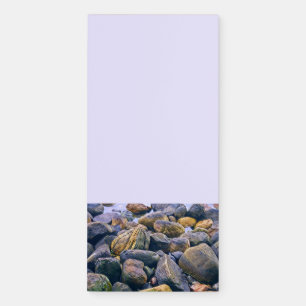 Colorful rocks magnetic notepad