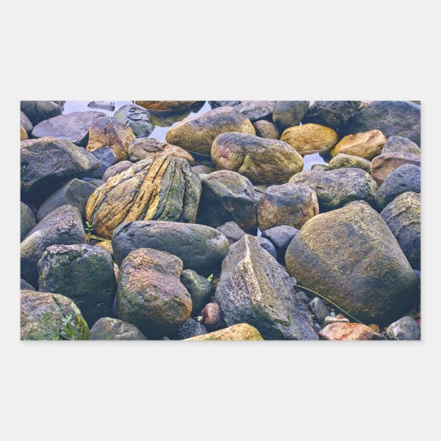 Colorful rocks    rectangular sticker (Front)