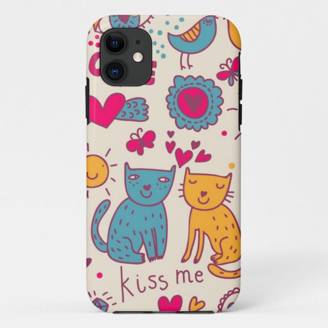 Colorful romantic pattern Case-Mate iPhone case (Back)