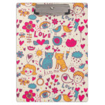 Colorful romantic pattern clipboard