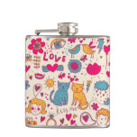 Colorful romantic pattern flask
