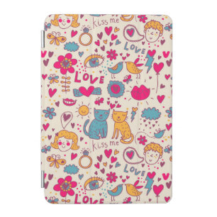 Colorful romantic pattern iPad mini cover