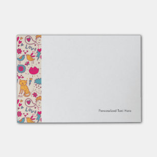 Colorful romantic pattern post-it notes