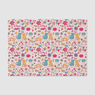 Colorful romantic pattern tissue paper