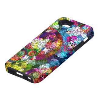 Colorful Romantic Vintage Floral Pattern iPhone 5 Case