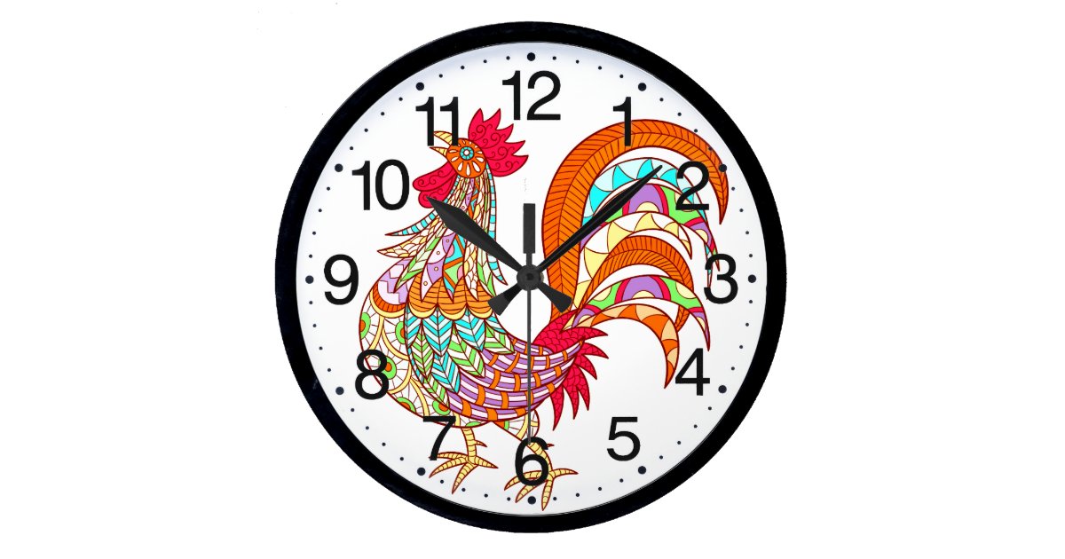 colorful kitchen wall clock