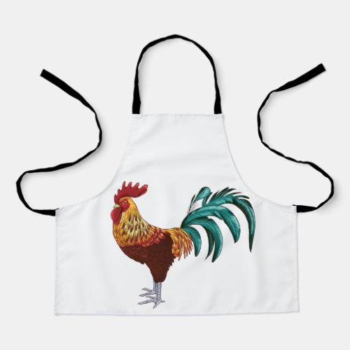 COLORFUL ROOSTER APRON