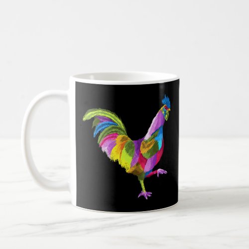 Colorful Rooster Art For Roosters Farm Or Bird  Coffee Mug