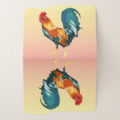 Colorful Rooster Bird File Folder Set (Outside Left)