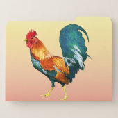 Colorful Rooster Bird File Folder Set (Back Left)