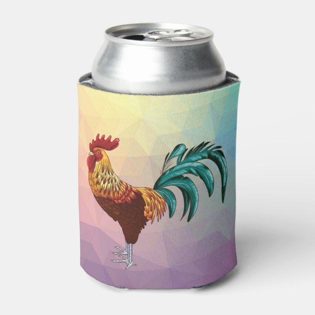 COLORFUL ROOSTER CAN COOLER (Can Front)