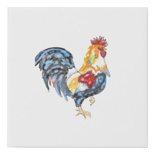 Colorful Rooster Canvas Wall Art