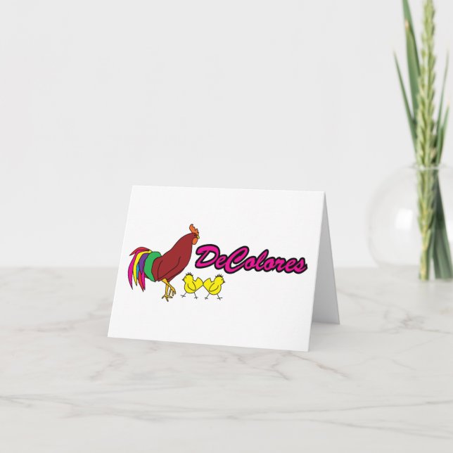 Colorful Rooster Card (Front)