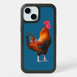 Colorful Rooster Crowing iPhone 15 Case