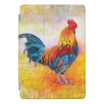 Colorful Rooster Digital Art Painting iPad Pro Cover