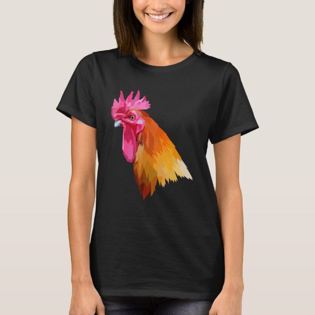 Colorful Rooster Graphic 1 T-Shirt (Front)