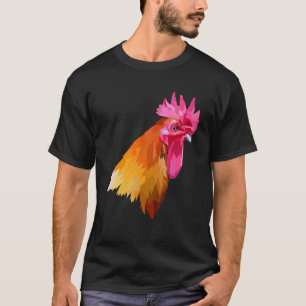 Colorful Rooster Graphic T-Shirt