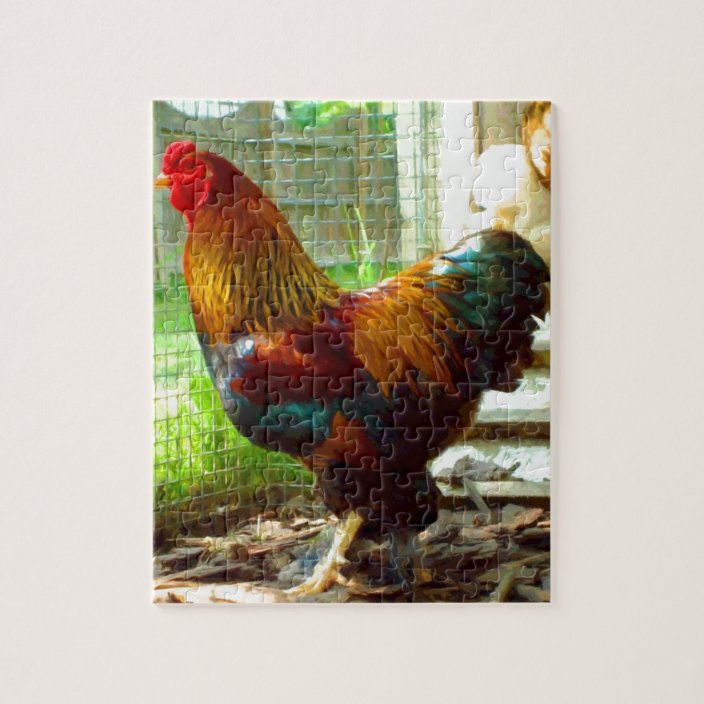 Colorful Rooster Jigsaw Puzzle | Zazzle.com