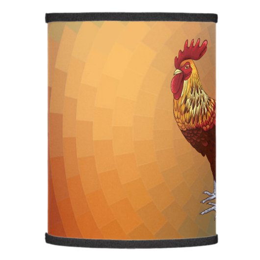 COLORFUL ROOSTER LAMP SHADE (Left)