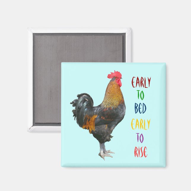 Colorful Rooster Magnet (Front/Back)