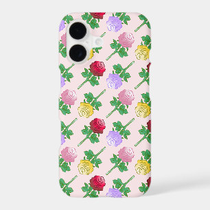 Colorful Rose Pattern iPhone 17 Case