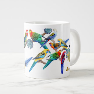 Colorful Rosella Parrots Jumbo Mug
