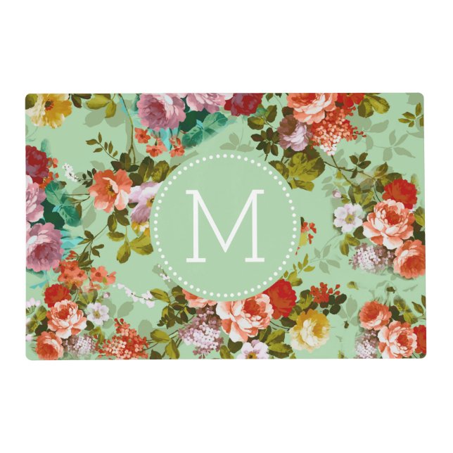 Colorful Roses And Flowers Collage Placemat (Front)