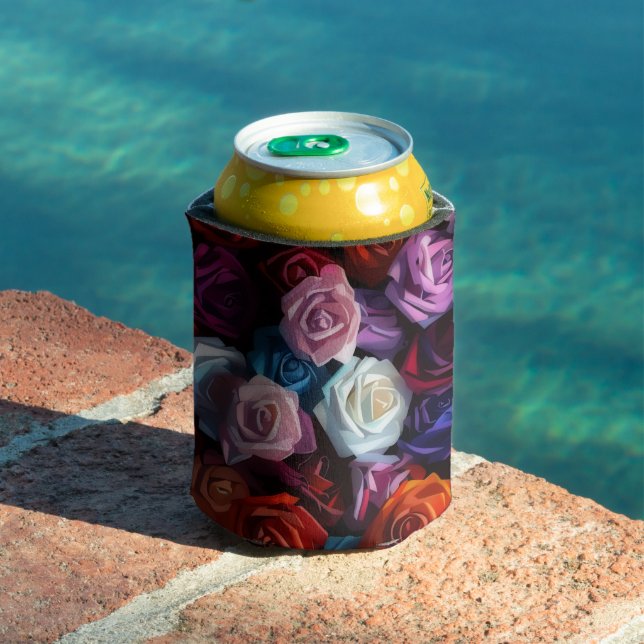 Colorful Roses Can Cozy Cooler (In Situ Pool)