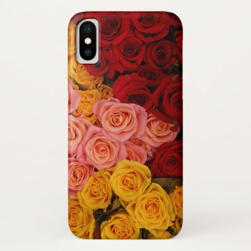 Colorful Roses iPhone X Case