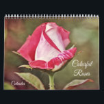 Colorful Roses Flower Calendar<br><div class="desc">My original artwork is featured in this calendar, consisting of my original photographs of colorful rose flowers, processed in an illustrated and painterly style. This 2-page medium calendar is a handy size of 8.5" x 11", however, the size may be changes as desired. It is printed on high quality paper...</div>