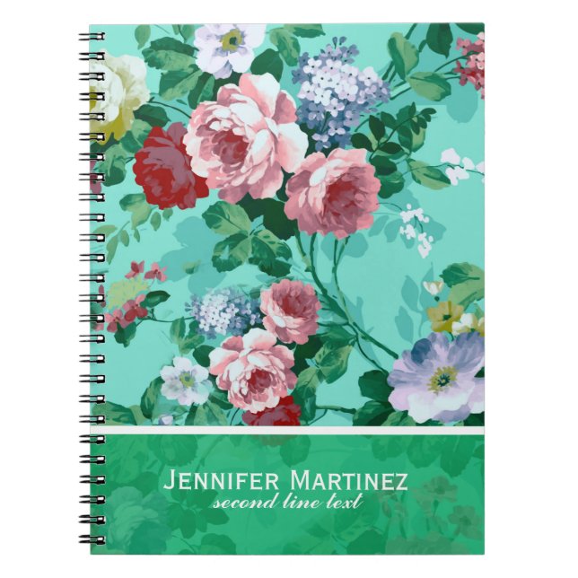 Colorful Roses & Flowers 2 Notebook (Front)