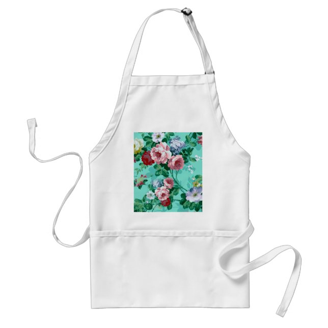 Colorful Roses & Flowers Adult Apron (Front)