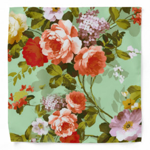 Colorful Roses & Flowers Bandana