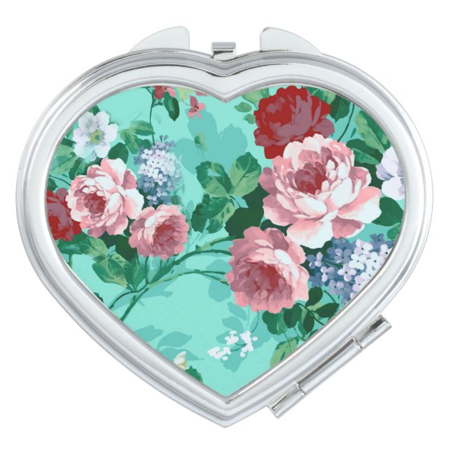 Colorful Roses & Flowers Vanity Mirror (Front)