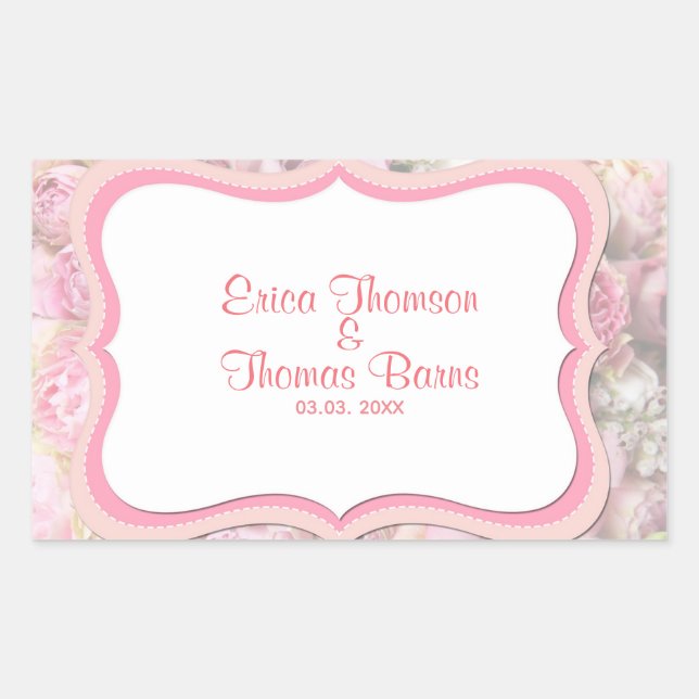 Colorful Roses Rectangular Sticker (Front)