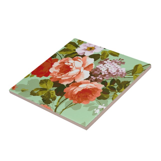 Colorful Roses Tile (Side)