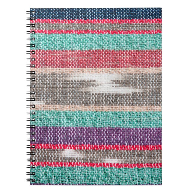 Colorful rough Fabric Texture, Pattern, Background Notebook (Front)