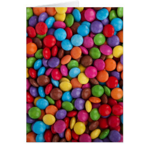 Colorful Round Chocolate Candy Sweets Cards