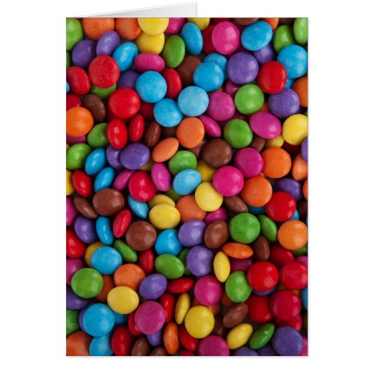 Colorful Round Chocolate Candy Sweets Cards (Front)