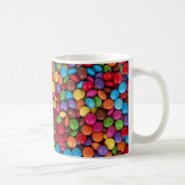 Colorful Round Chocolate Candy Sweets Coffee Mug (Right)