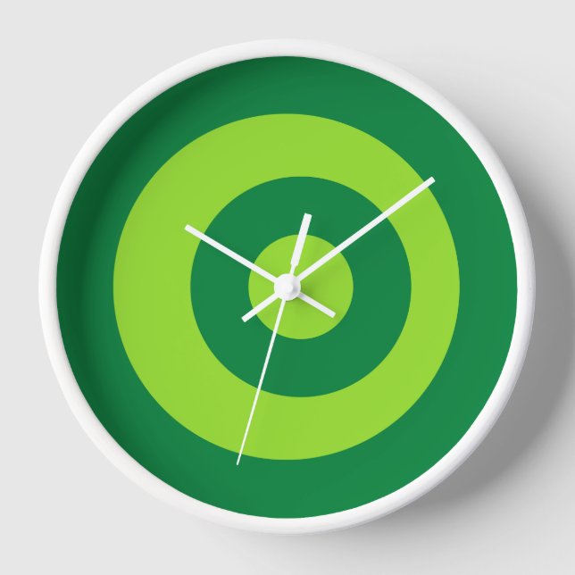 Colorful Round Green Wall Clock (Front)