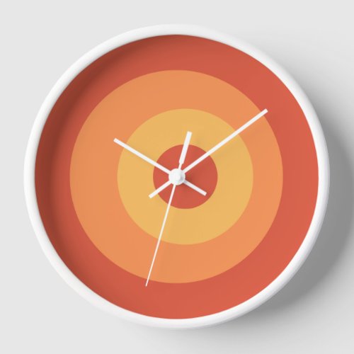 Colorful Round Orange Yellow Wall Clock