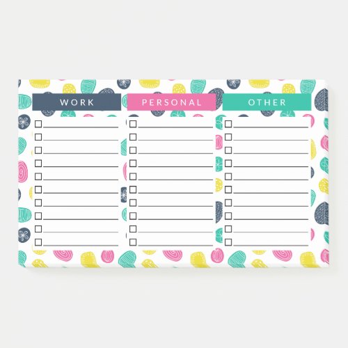 Colorful Round Shapes To Do List Post_it Notes