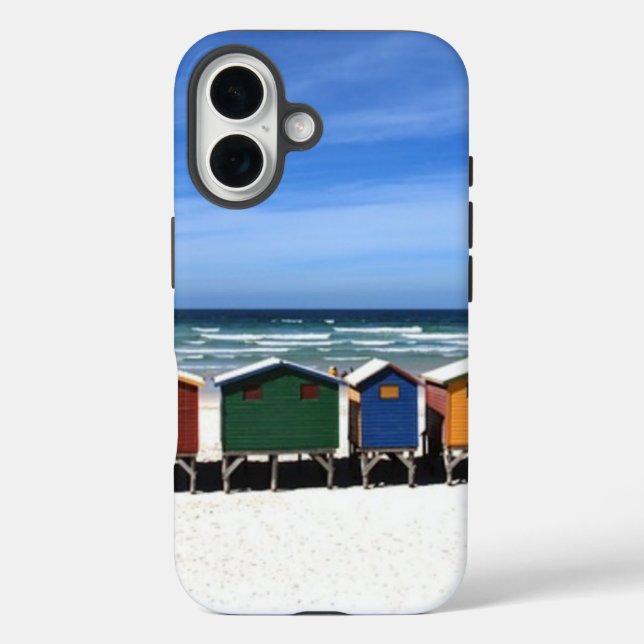 Colorful Row of Beach Huts Case-Mate iPhone Case (Back)