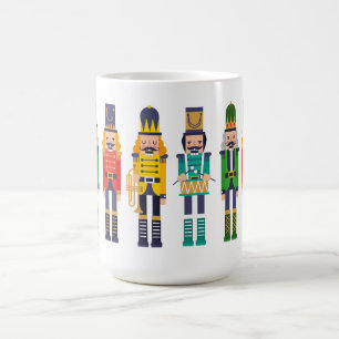 Colorful Row of Modern Nutcrackers Coffee Mug