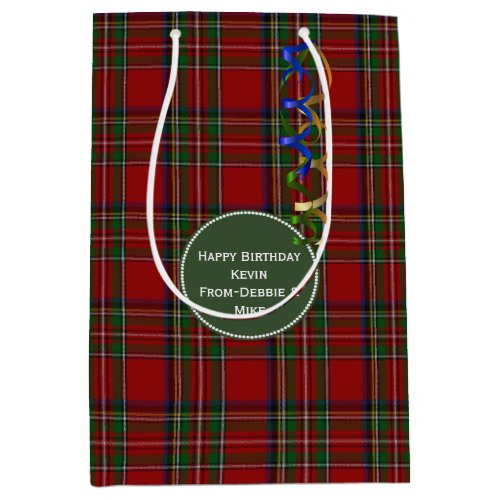 Colorful Royal Stewart Medium Custom Gift Bag