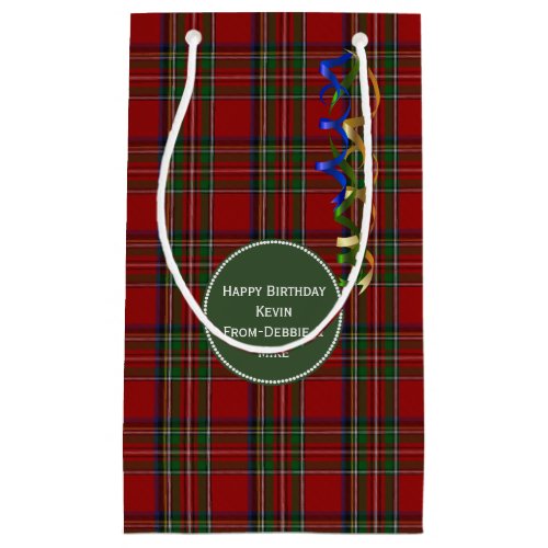 Colorful Royal Stewart Small Custom Gift Bag