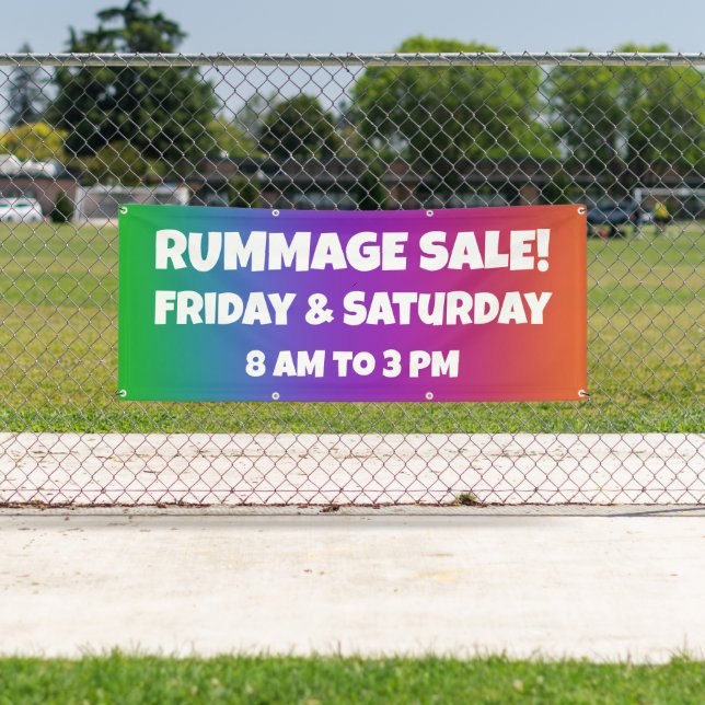 Colorful Rummage Sale Banner (Insitu)